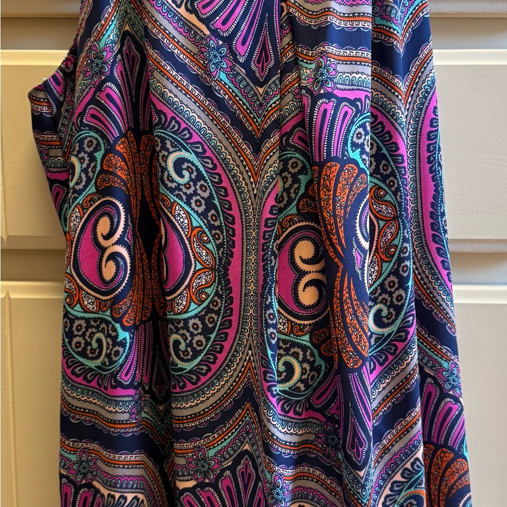 Renee C. Multicolor Paisley Dress